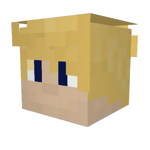 aaronhero Minecraft avatar head, 3D render