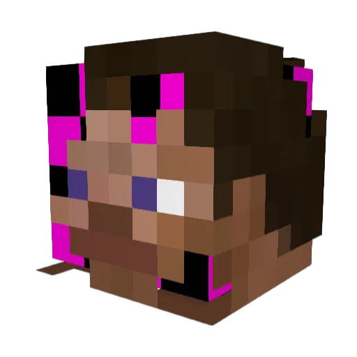 aaronistired Minecraft avatar head, 3D render