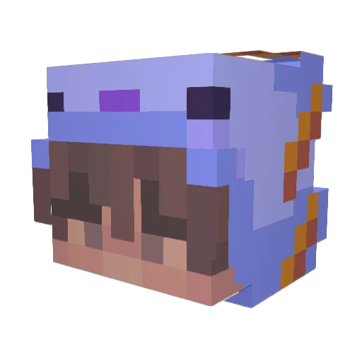 aaronlolgames Minecraft avatar head, 3D render