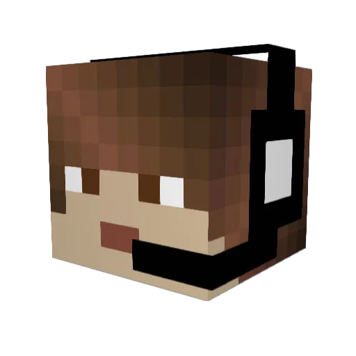 aaronmax2 Minecraft avatar head, 3D render
