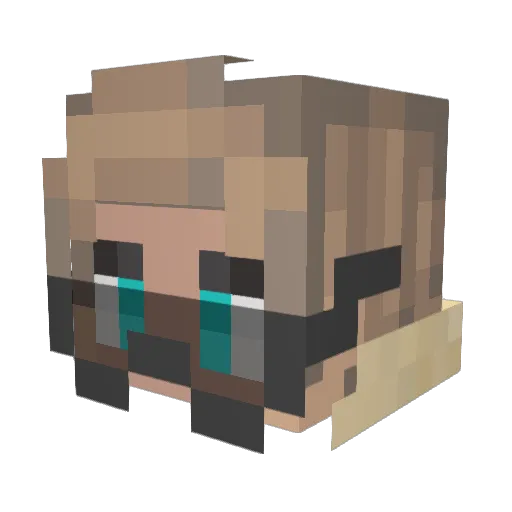 aaronmulleader Minecraft avatar head, 3D render