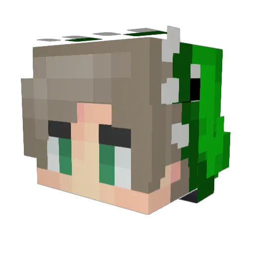 aaronshask Minecraft avatar head, 3D render