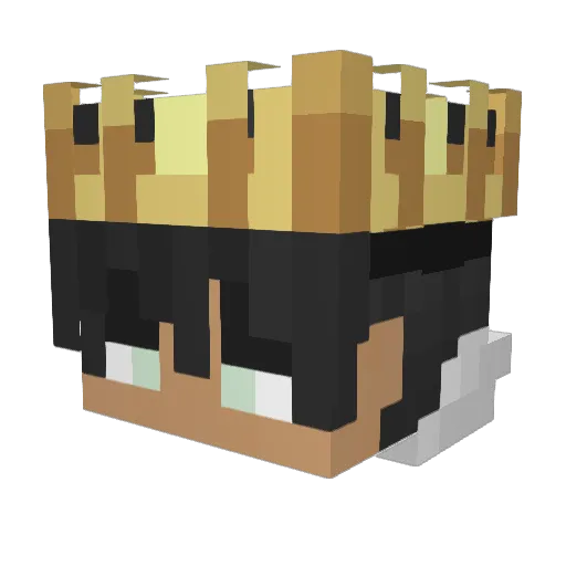 aaroudy Minecraft avatar head, 3D render