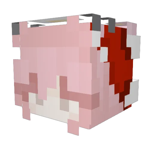aashliz Minecraft avatar head, 3D render