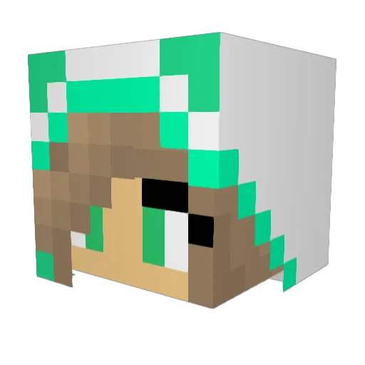 aasmundgutten Minecraft avatar head, 3D render