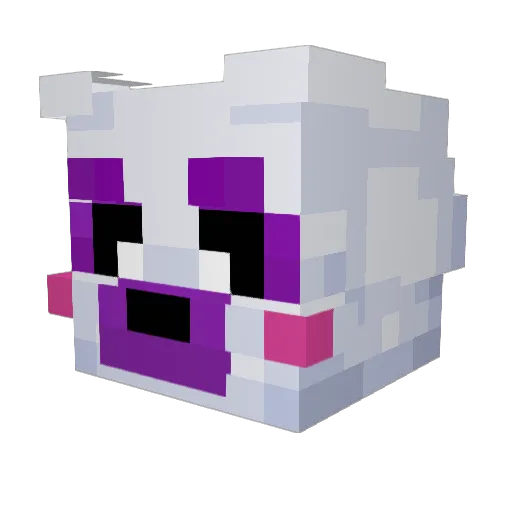 aateee Minecraft avatar head, 3D render