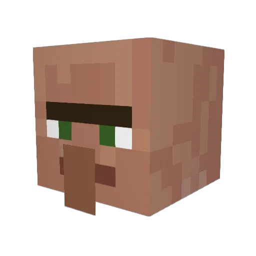 aatelophobia Minecraft avatar head, 3D render