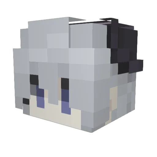 aatroxqwq Minecraft avatar head, 3D render