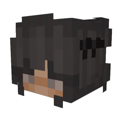 aauraa Minecraft avatar head, 3D render