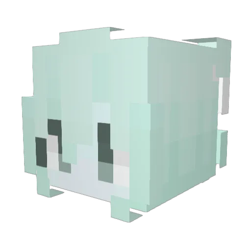 aauuus Minecraft avatar head, 3D render