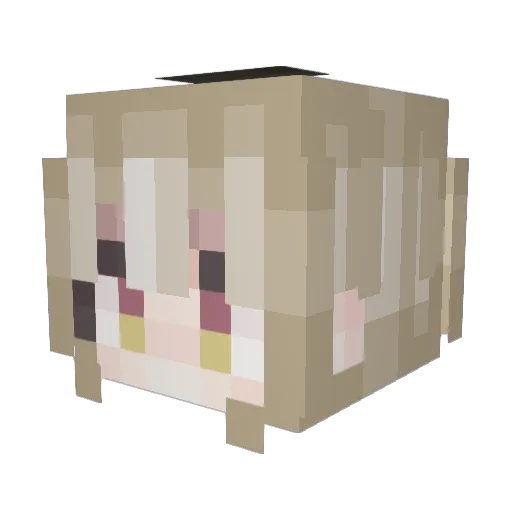 aavvks Minecraft avatar head, 3D render