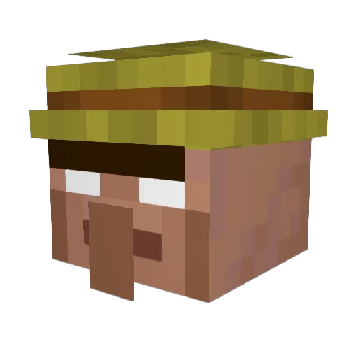 aawdawdatdta Minecraft avatar head, 3D render