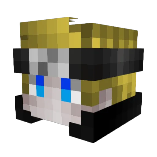 aawxxl Minecraft avatar head, 3D render