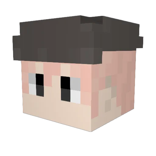 aazhen Minecraft avatar head, 3D render