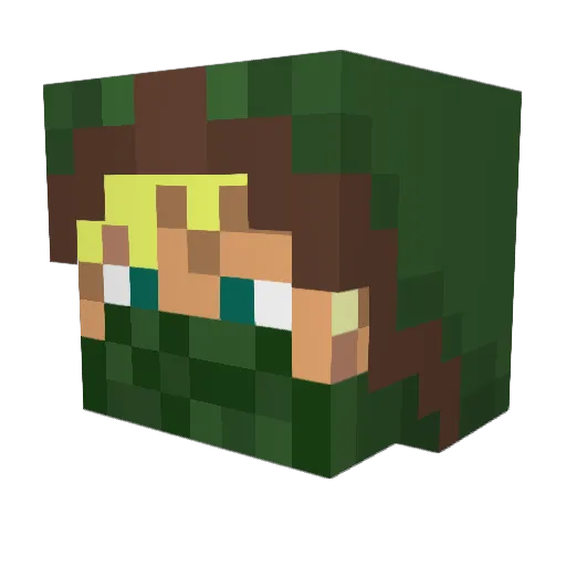 ab0don Minecraft avatar head, 3D render