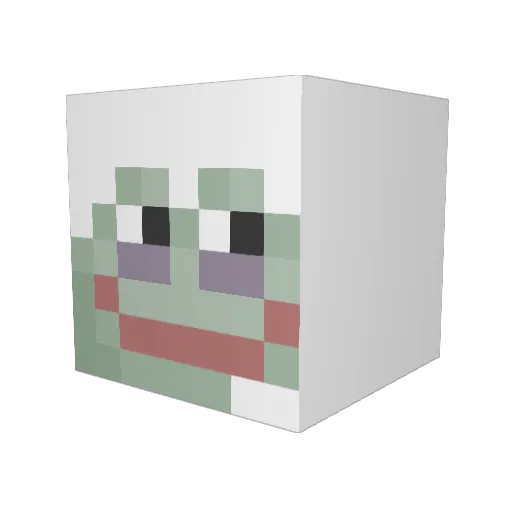 ab1212 Minecraft avatar head, 3D render