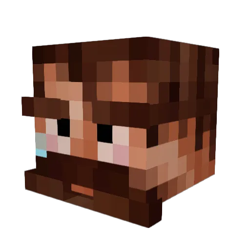 ab854 Minecraft avatar head, 3D render