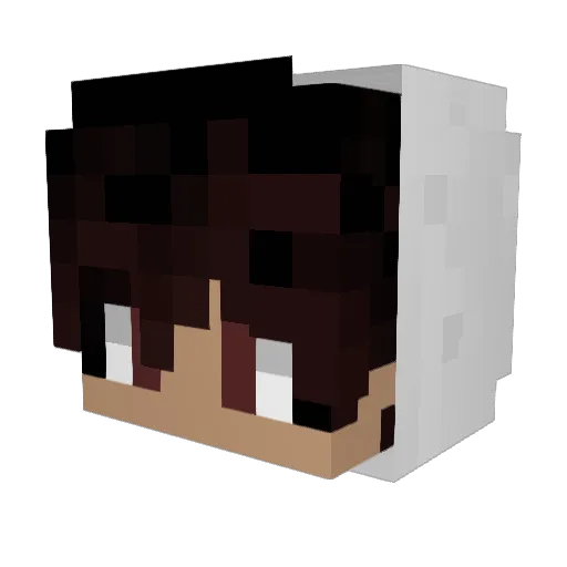 ab8T Minecraft avatar head, 3D render