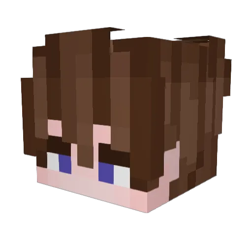 abanbanban Minecraft avatar head, 3D render