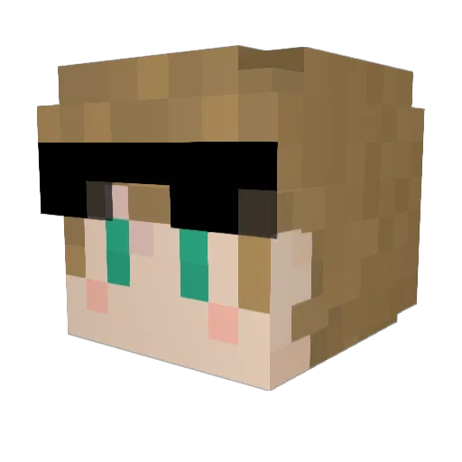 abararice Minecraft avatar head, 3D render