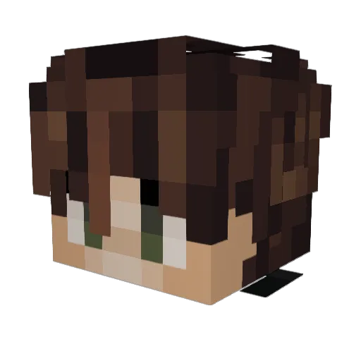 abashing Minecraft avatar head, 3D render