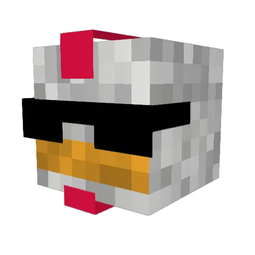 abastible Minecraft avatar head, 3D render