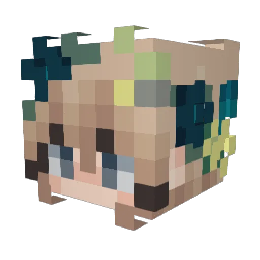 abb1z Minecraft avatar head, 3D render