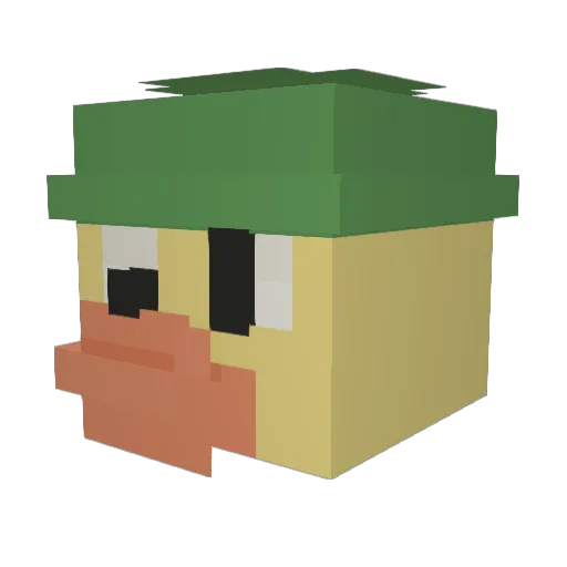 abb3y_ Minecraft avatar head, 3D render