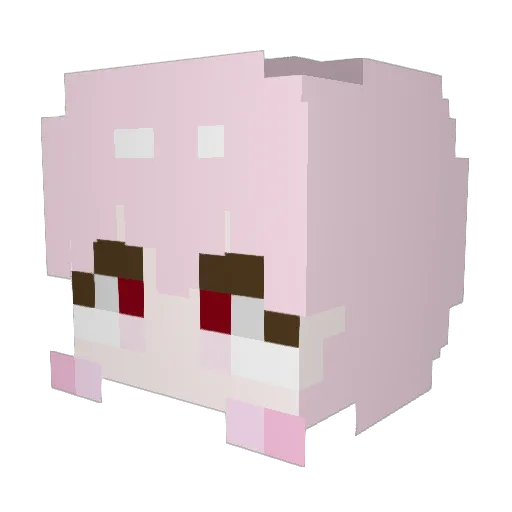 abback2 Minecraft avatar head, 3D render