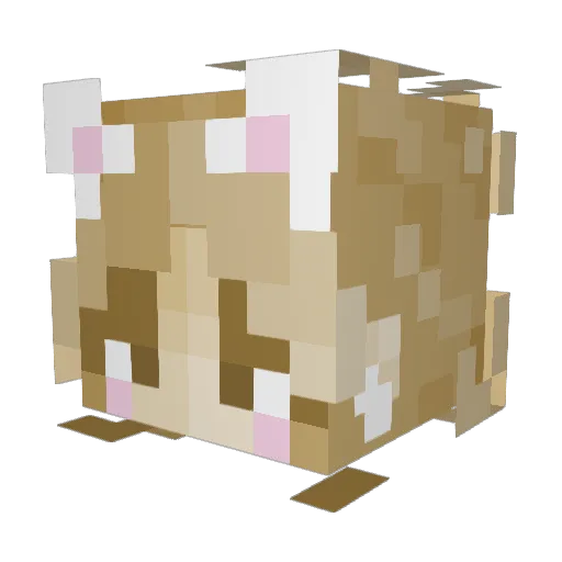 abbbiebie Minecraft avatar head, 3D render