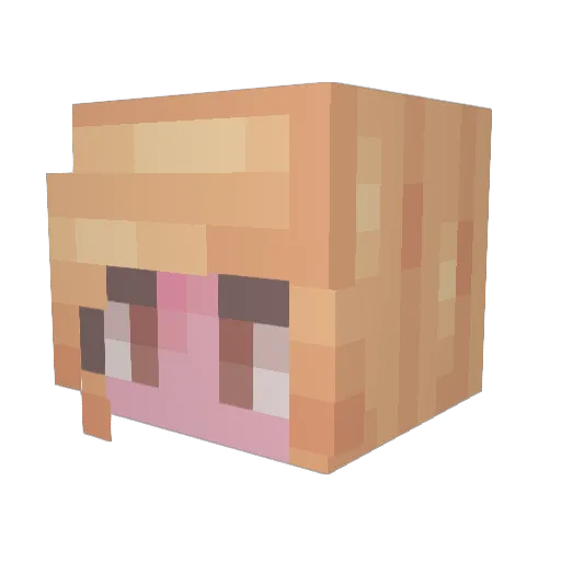 abbefer Minecraft avatar head, 3D render