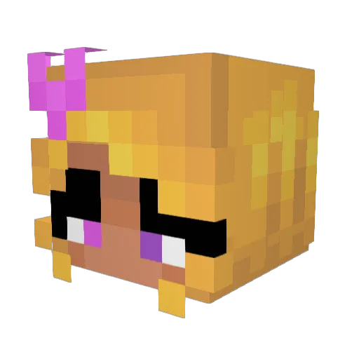 abberac Minecraft avatar head, 3D render
