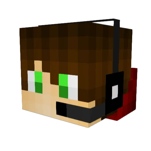 abbewings Minecraft avatar head, 3D render
