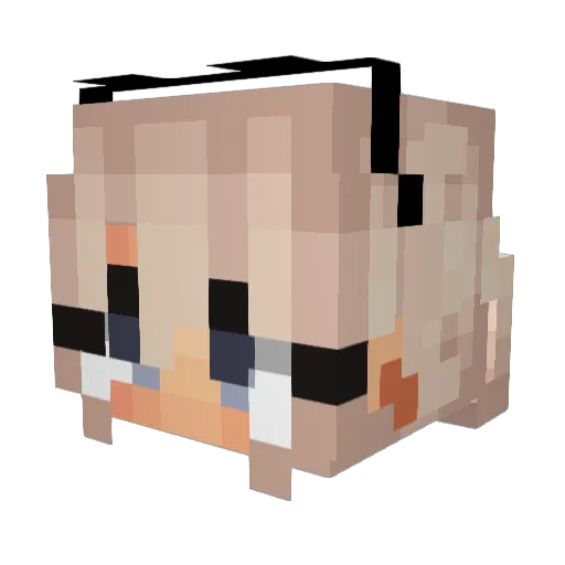abbeymariex Minecraft avatar head, 3D render