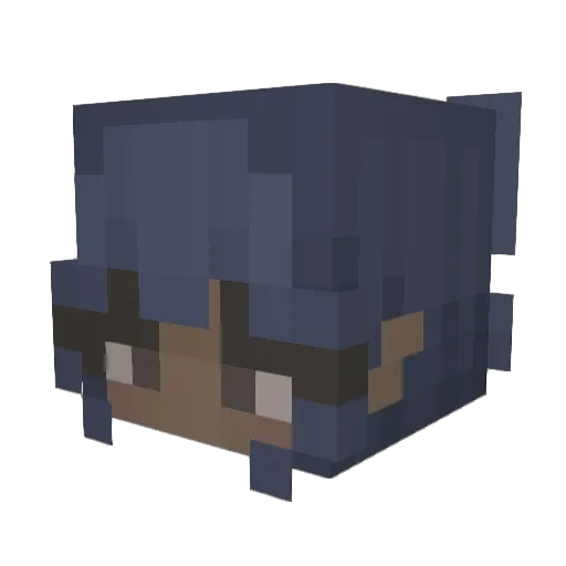 abbeypig Minecraft avatar head, 3D render