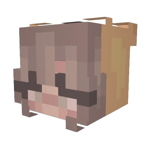 abbie101 Minecraft avatar head, 3D render