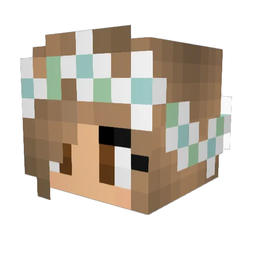 abbietabbie Minecraft avatar head, 3D render