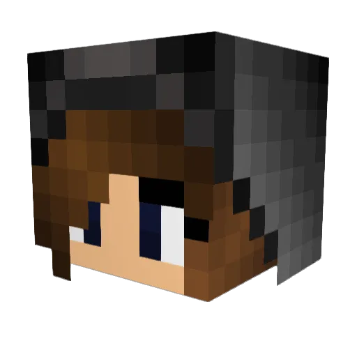 abbkbab Minecraft avatar head, 3D render