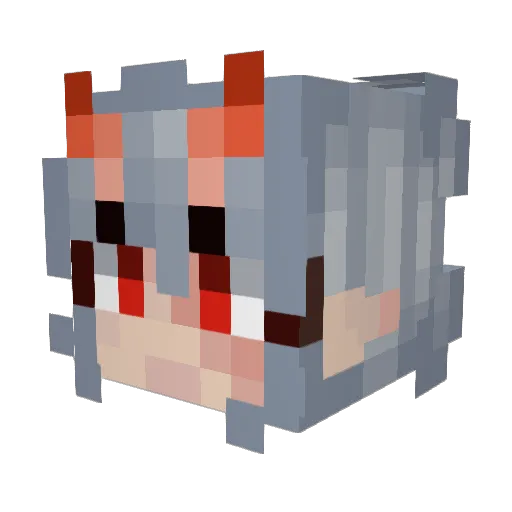 abbyVR Minecraft avatar head, 3D render