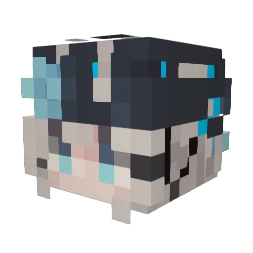 abby_corpse Minecraft avatar head, 3D render