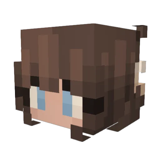 abbybrubs Minecraft avatar head, 3D render