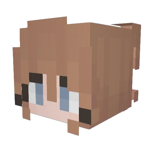 abbydabbygale Minecraft avatar head, 3D render