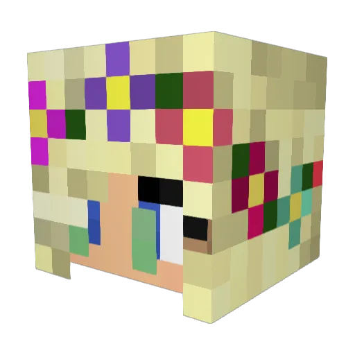 abbydoggie Minecraft avatar head, 3D render