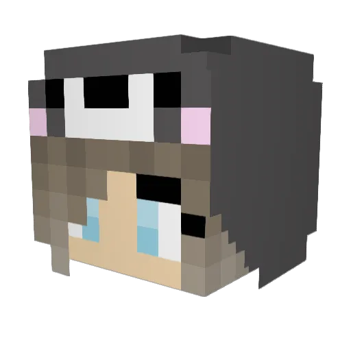 abbyflor Minecraft avatar head, 3D render