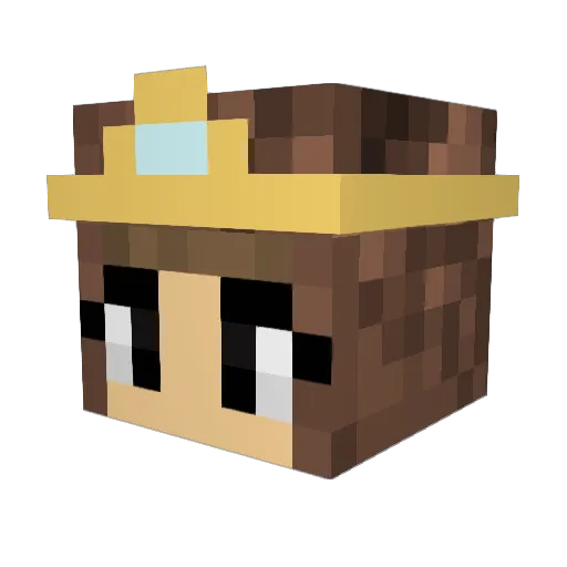 abbyhippo1 Minecraft avatar head, 3D render