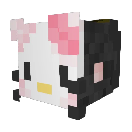 abbyiscoolaf Minecraft avatar head, 3D render