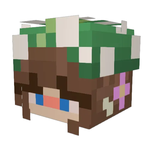 abbyjuuice Minecraft avatar head, 3D render