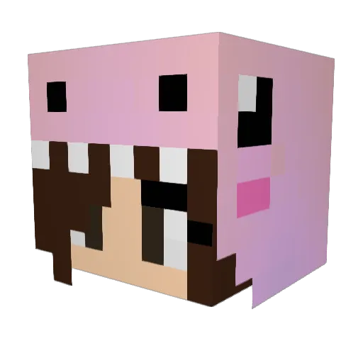 abbyk15 Minecraft avatar head, 3D render