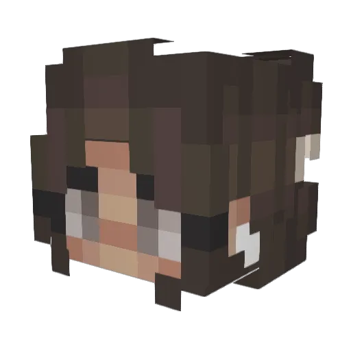 abbyreyy Minecraft avatar head, 3D render