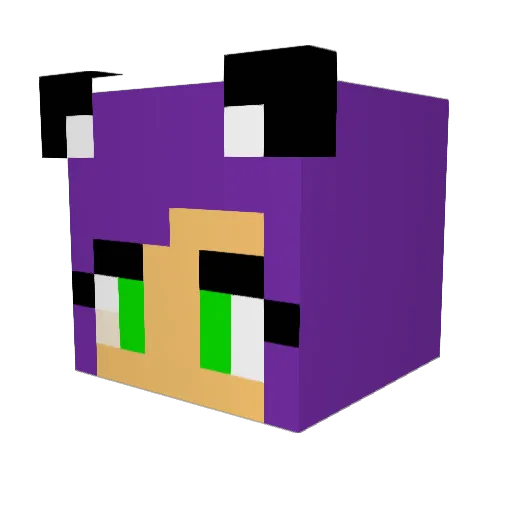 abbyridz Minecraft avatar head, 3D render